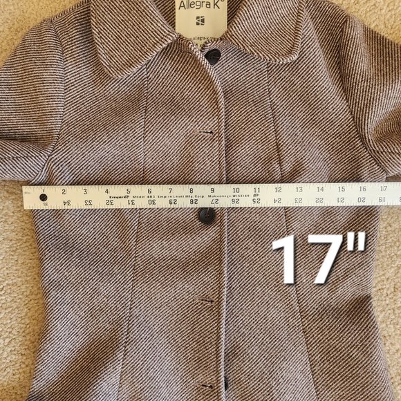 NWOT Single breasted overcoat size XS - Picture 3 of 12